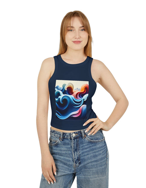 Load image into Gallery viewer, Racer Tank Top Splash Design
