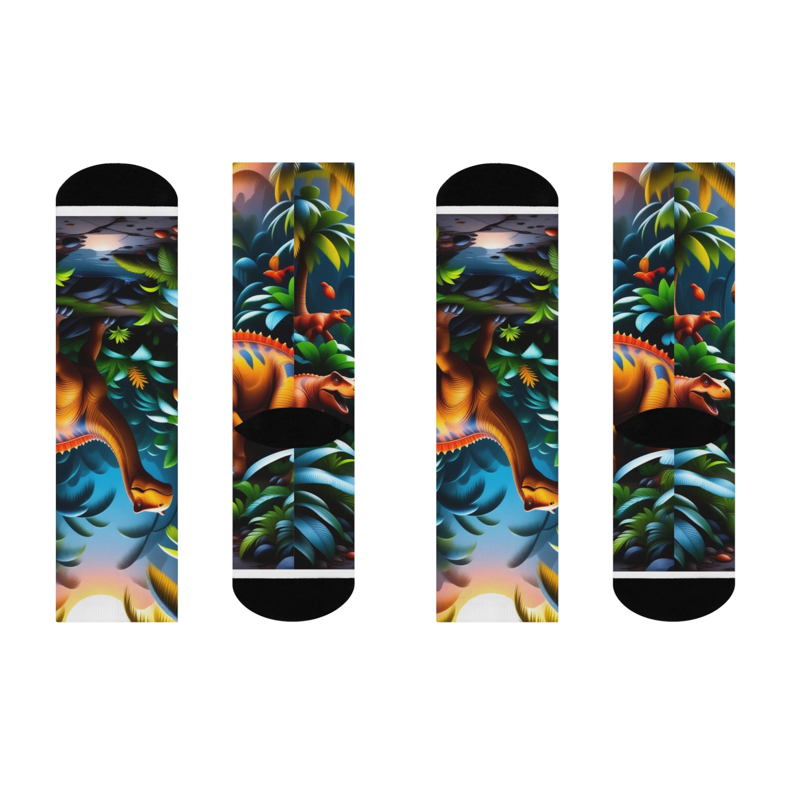Socks: Dinosaur Crew Socks - Fun & Cozy Footwear
