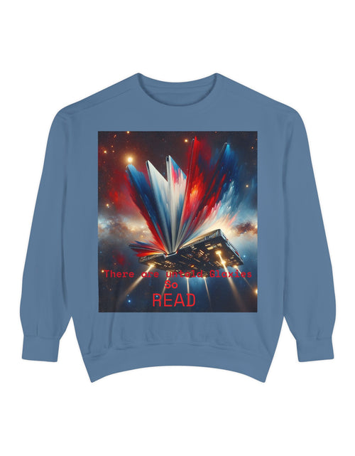 Load image into Gallery viewer, Books Lover Galaxy Sweatshirt
