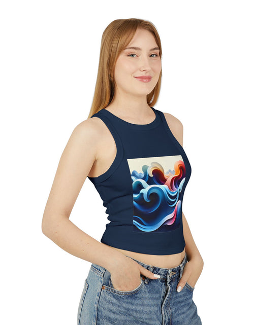 Load image into Gallery viewer, Racer Tank Top Splash Design
