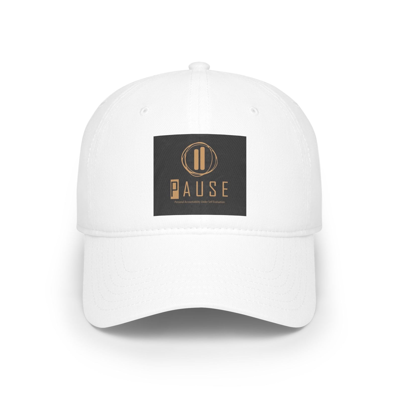 Pause Low Profile Baseball Cap, Relaxed Fit Hat, Casual Headwear, Gift for Him or Her, Everyday Cap, Adjustable Dad Hat