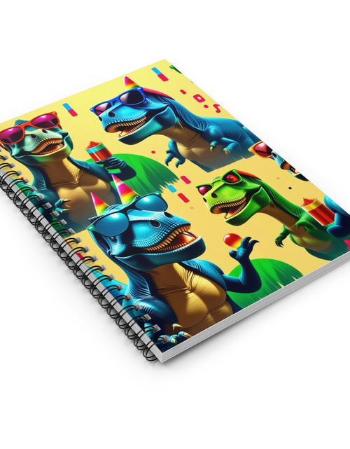 Load image into Gallery viewer, Dinosaur Notebook - Spiral Ruled Line Journal
