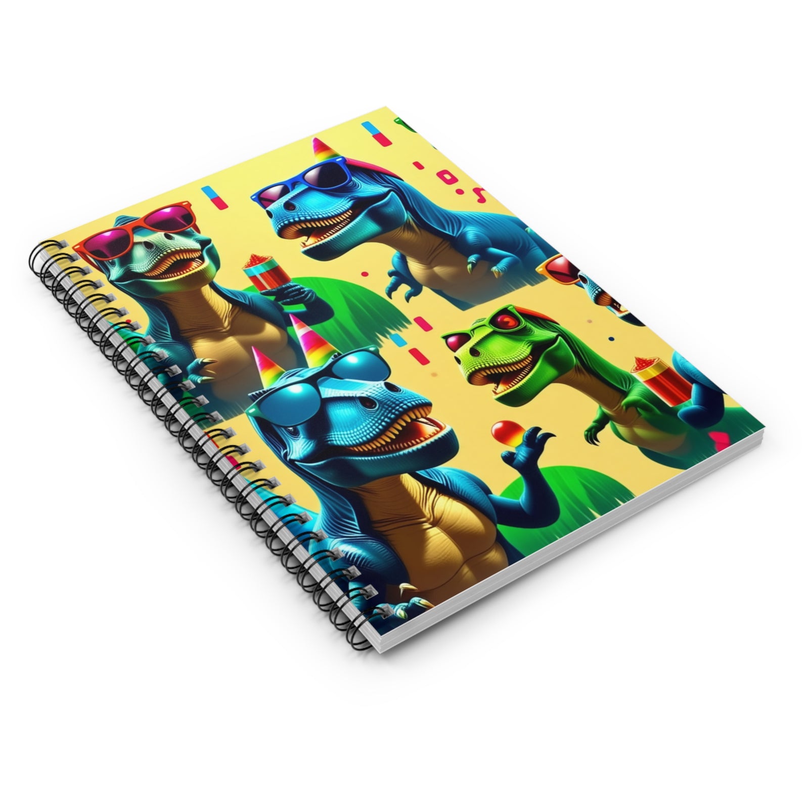 Dinosaur Notebook - Spiral Ruled Line Journal
