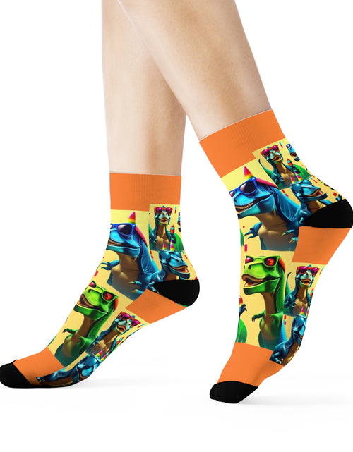 Load image into Gallery viewer, Dinosaur Party Crew Socks
