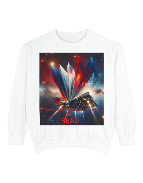 Load image into Gallery viewer, Books Lover Galaxy Sweatshirt
