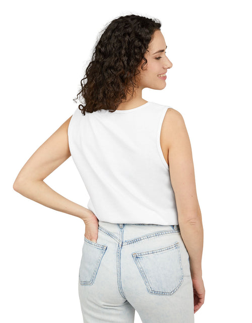 Load image into Gallery viewer, Coffee Time Tank Top, Stylish Unisex Tee, Coffee Lover Gift, Summer Fashion, Relaxed Vibe, Casual Wear
