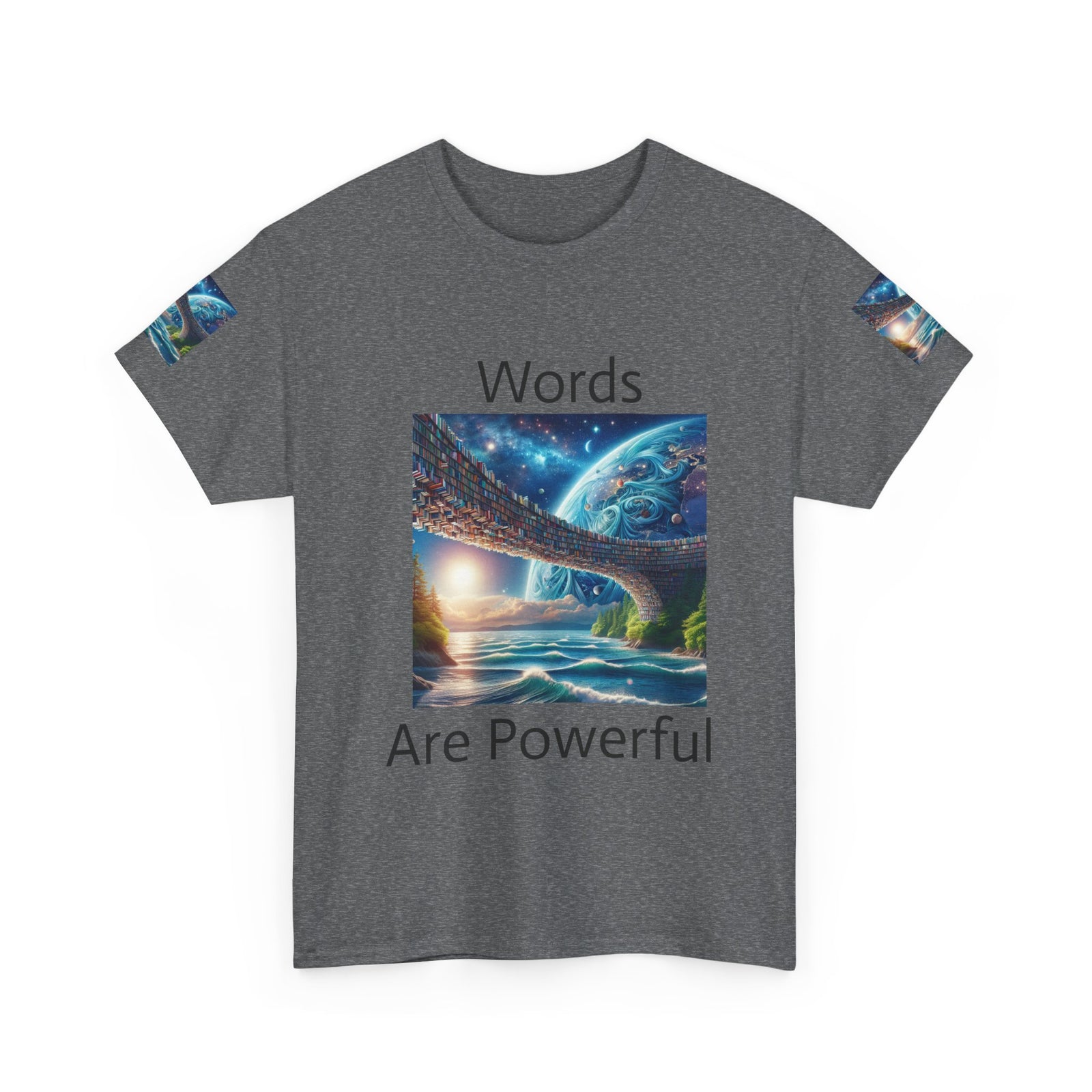 Inspirational Universe T-Shirt - 'Words Are Powerful' Graphic - Motivational Gift for Dreamers, Writers, and Creators, Casual Wear, [...]
