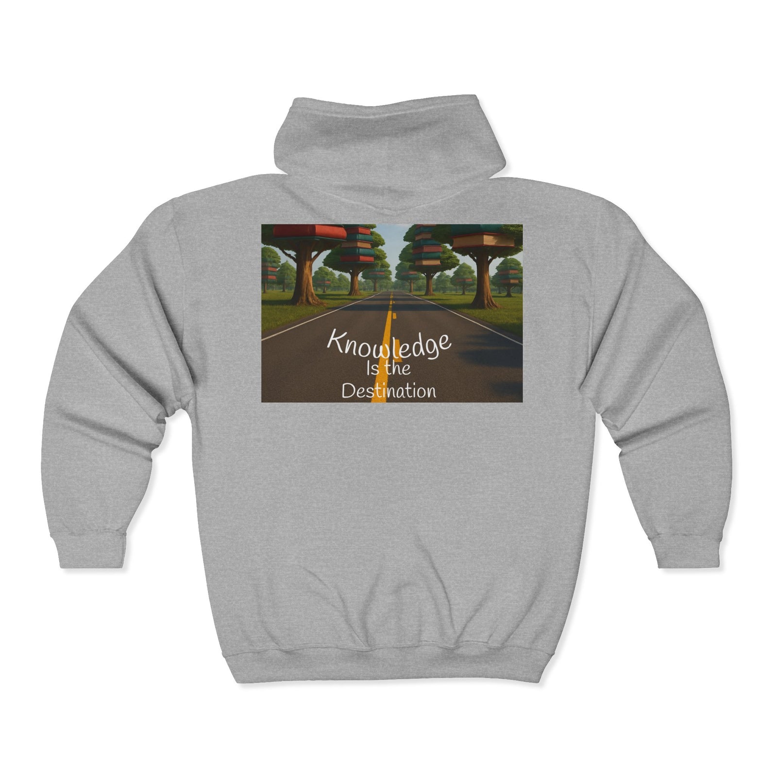 Reading Is the Journey Zip-Up Hoodie — Knowledge Is the Destination