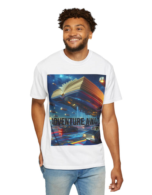 Load image into Gallery viewer, Adventure Awaits T-shirt for Book Lovers
