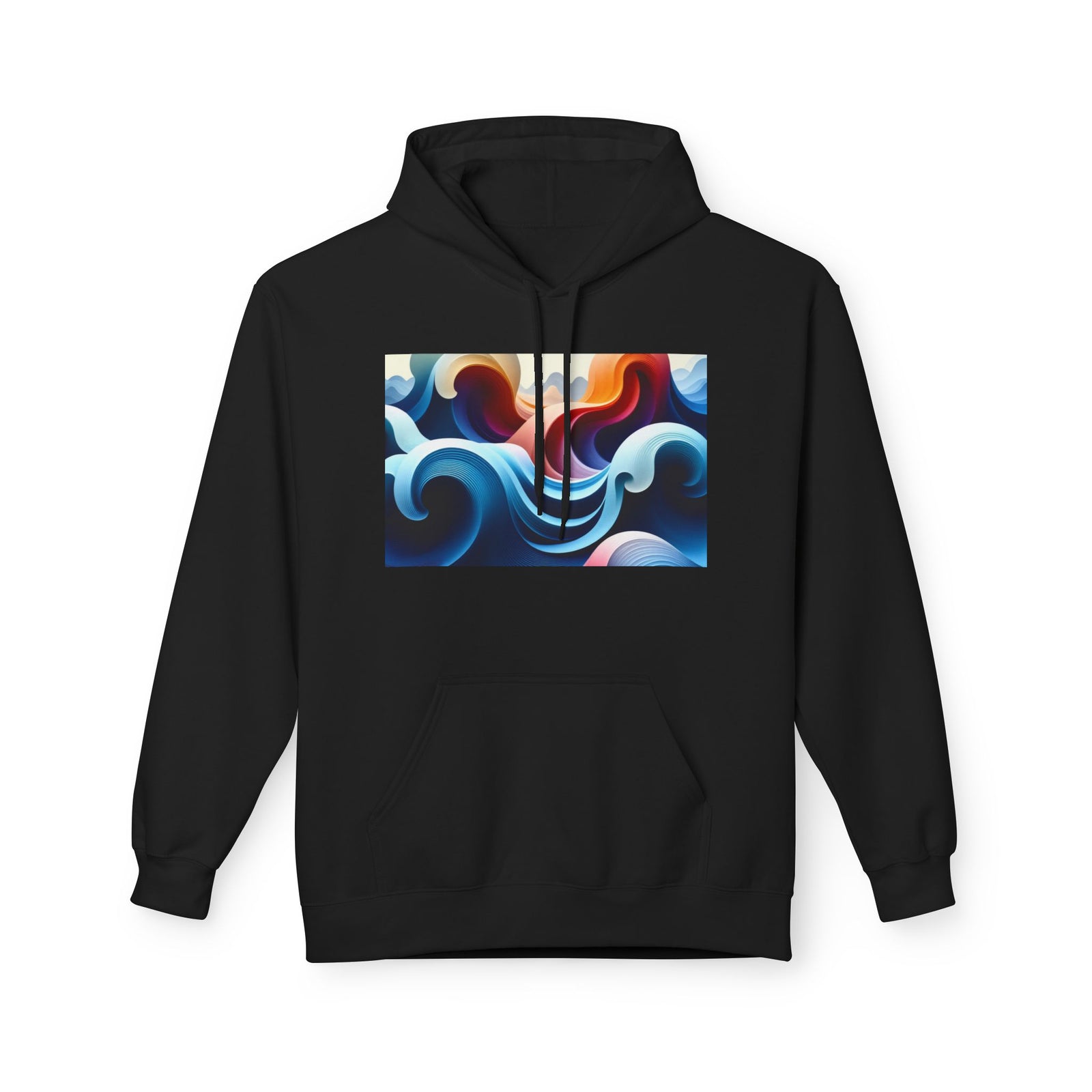 Wave Pattern Hoodie
