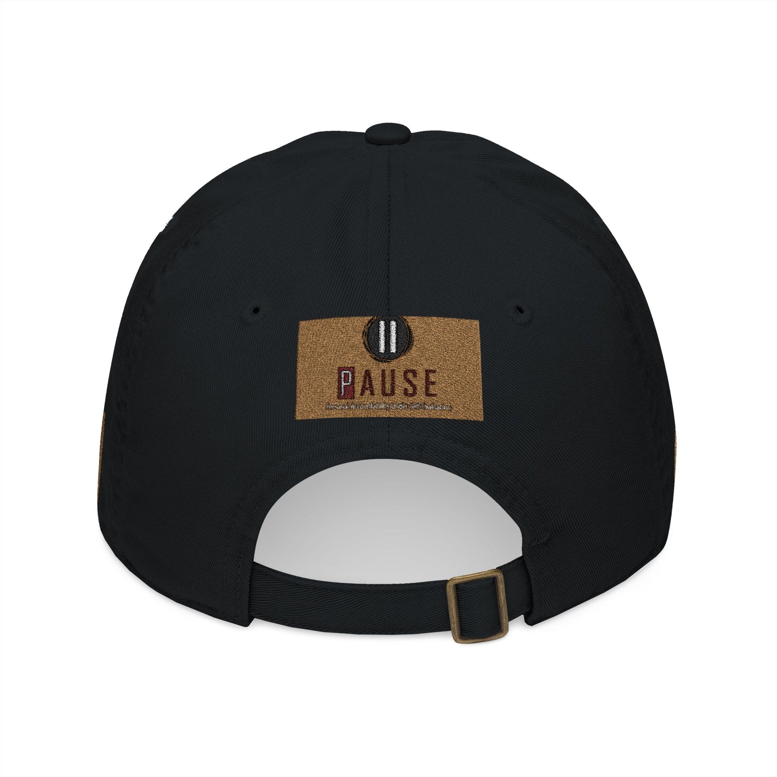 Cap Embroidered with 'Pause' Design