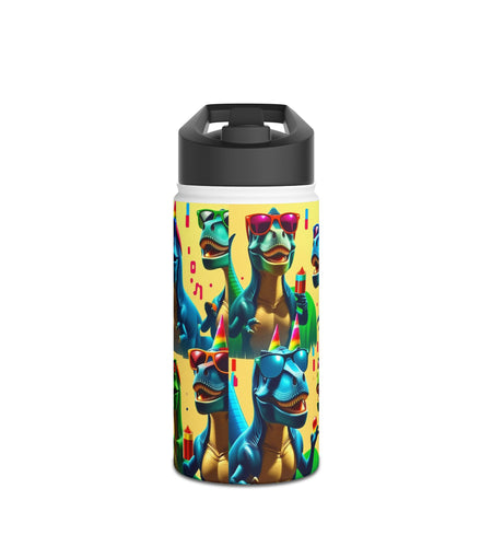Dino Party Stainless Steel Water Bottle — Kids' Dinosaur Party Bottle