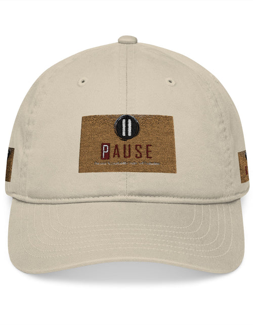 Load image into Gallery viewer, Cap Embroidered with &#39;Pause&#39; Design
