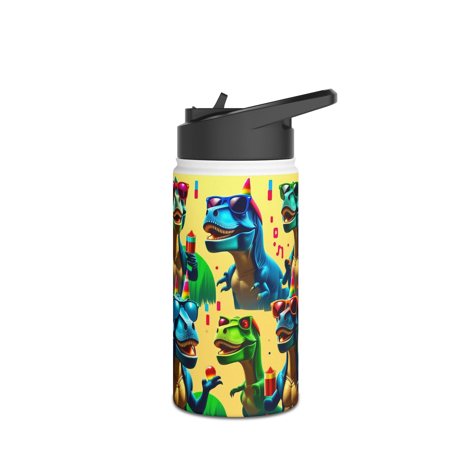 Dino Party Stainless Steel Water Bottle — Kids' Dinosaur Party Bottle