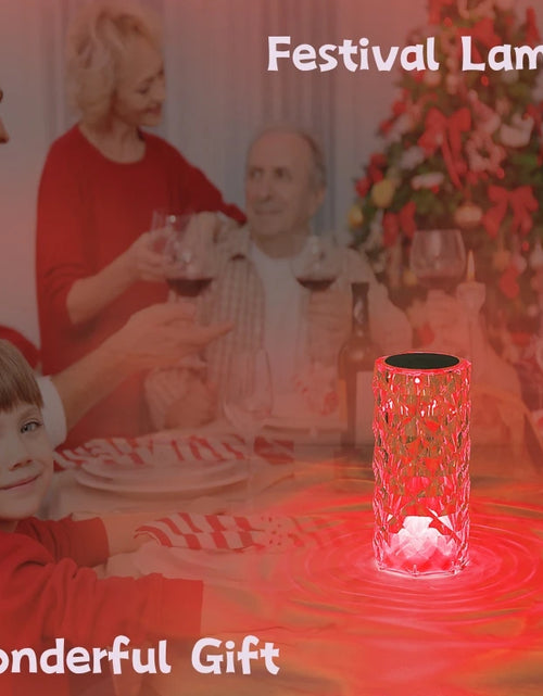 Load image into Gallery viewer, 3/16 Colour LED Crystal Table Lamp Rechargeable Touch Rose Romantic Night Lamp Bedroom Bedside Lamp Living Room Bar Decoration
