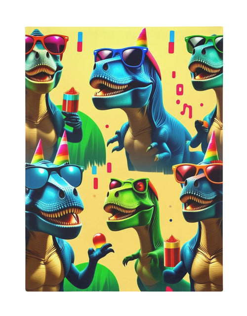 Load image into Gallery viewer, Dinosaur Party Blanket - Plush Fleece
