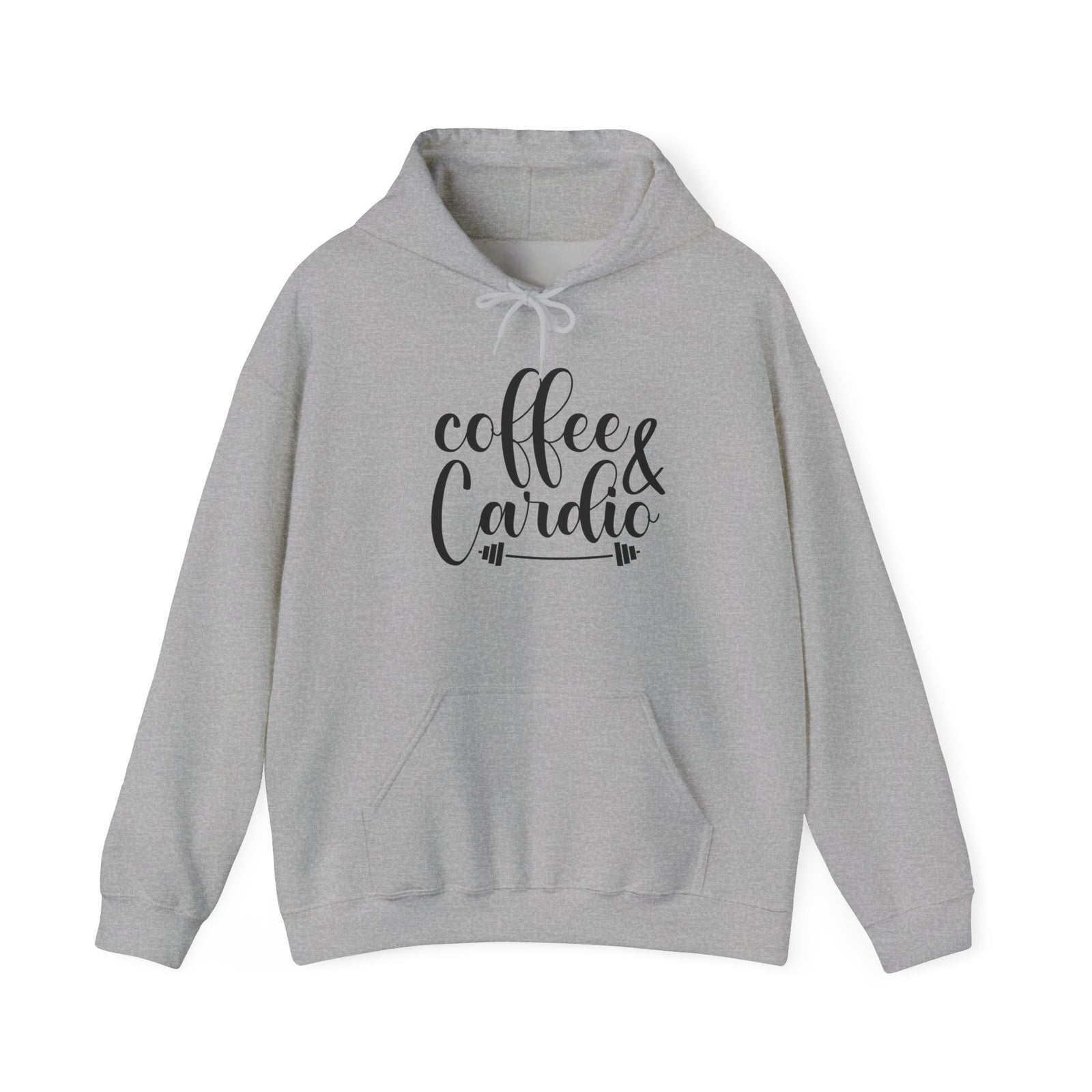 Coffee & Cardio Hoodie, Fitness Sweatshirt, Gym Pullover, Gift for Gym Lovers, Cozy Athletic Wear