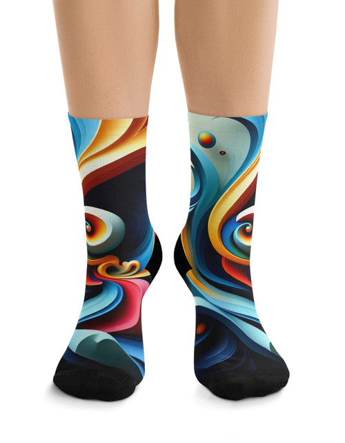 Load image into Gallery viewer, Artistic Poly Socks - Colorful Recycled Footwear
