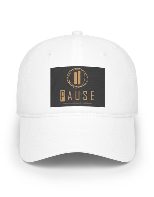 Load image into Gallery viewer, Pause Low Profile Baseball Cap, Relaxed Hat for Everyday Wear, Trendy Gift for Him/Her, Casual Fashion Accessory, Ideal for Outdoor [...]
