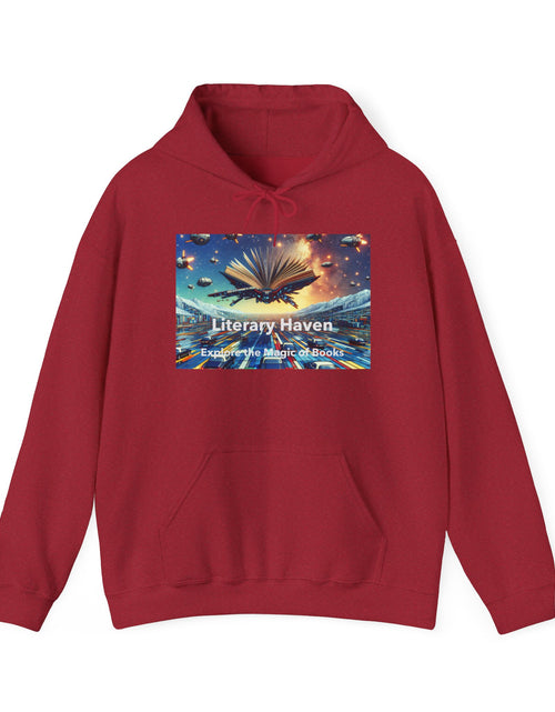 Load image into Gallery viewer, Literary Haven Hoodie, Cozy Book Lover Sweatshirt, Gifts for Readers, Bookworm Apparel, Literary Themed Clothing, Unique Reading Gift
