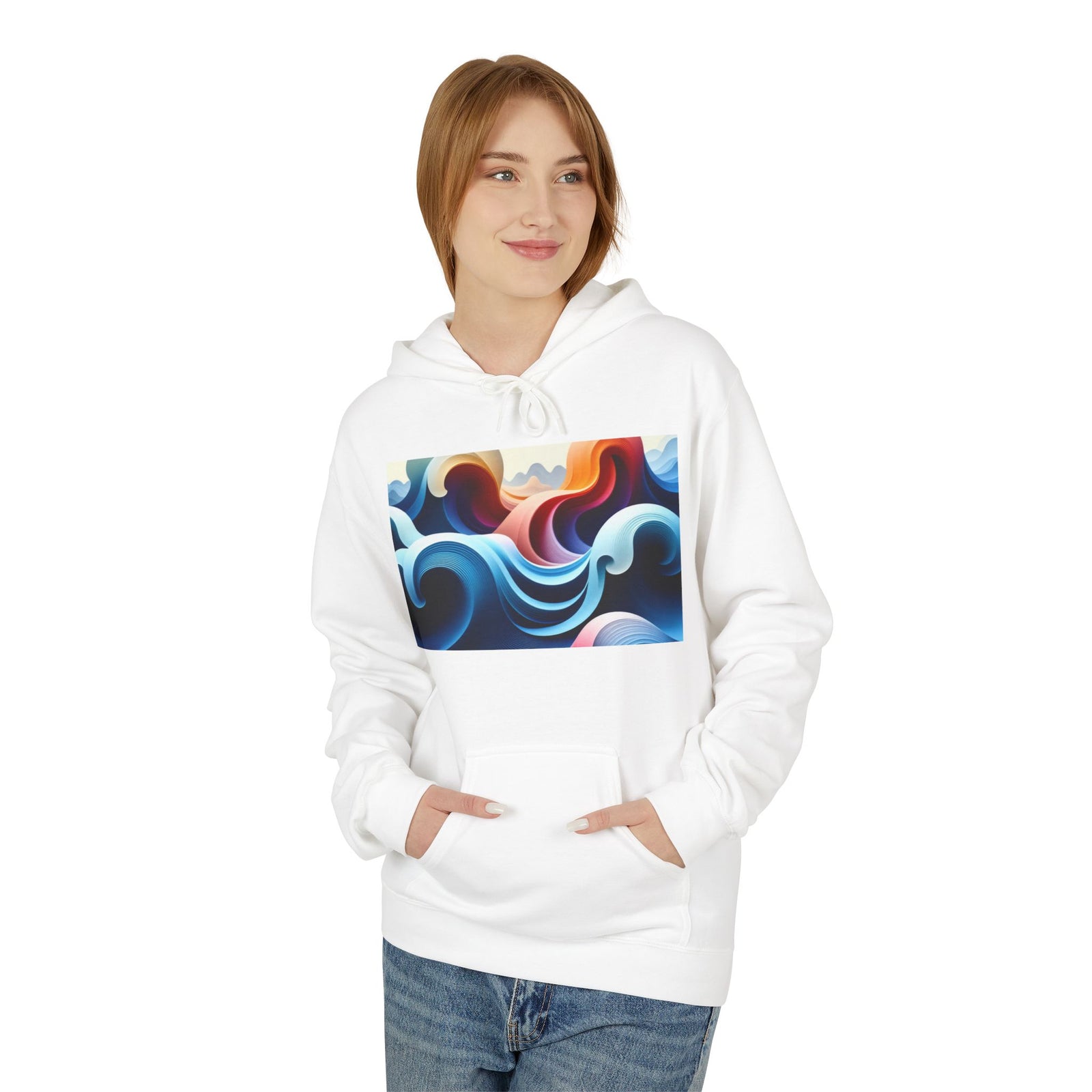 Wave Pattern Hoodie