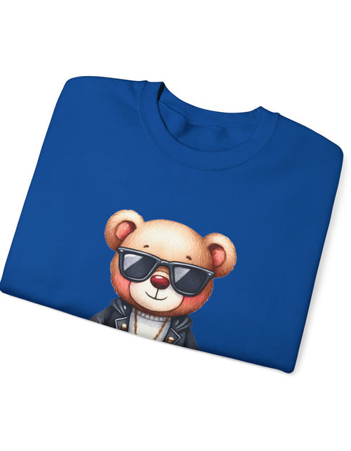 Load image into Gallery viewer, Cool Bear Graphic Sweatshirt - Unisex Crewneck, Comfy Casual Wear, Perfect Gift for Friends, Unique Design for Cozy Days

