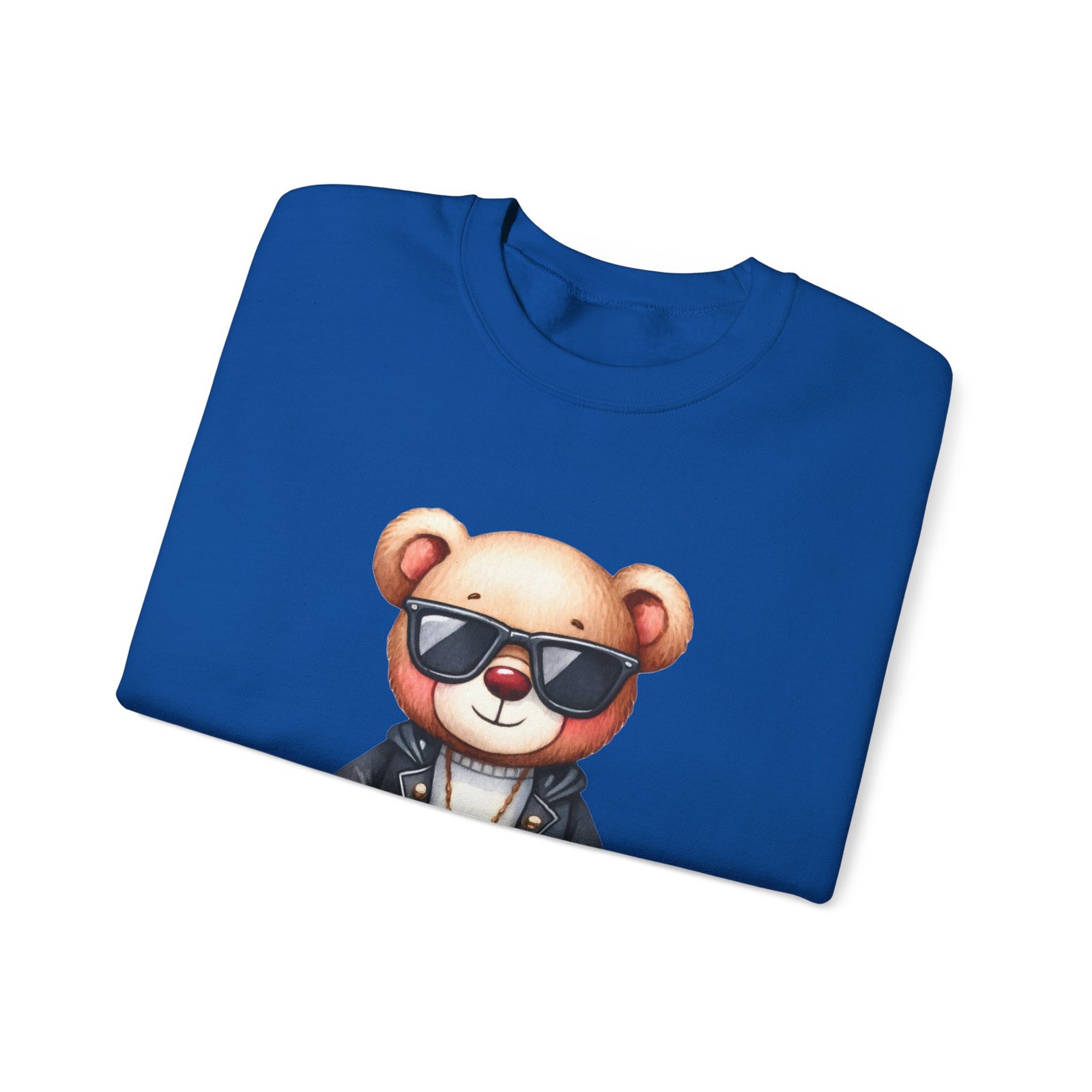 Cool Bear Graphic Sweatshirt - Unisex Crewneck, Comfy Casual Wear, Perfect Gift for Friends, Unique Design for Cozy Days