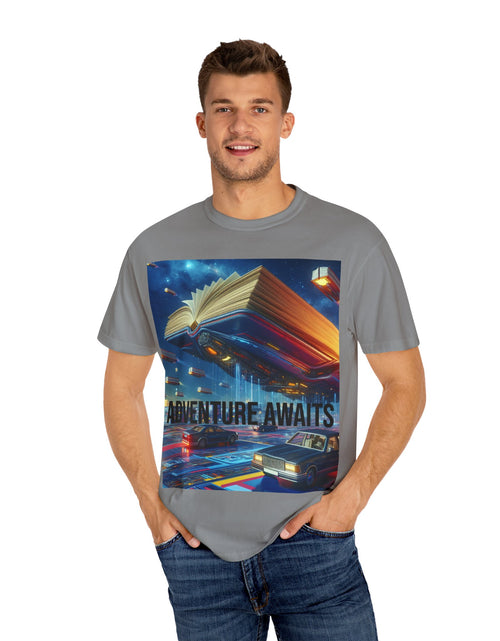 Load image into Gallery viewer, Adventure Awaits T-shirt for Book Lovers
