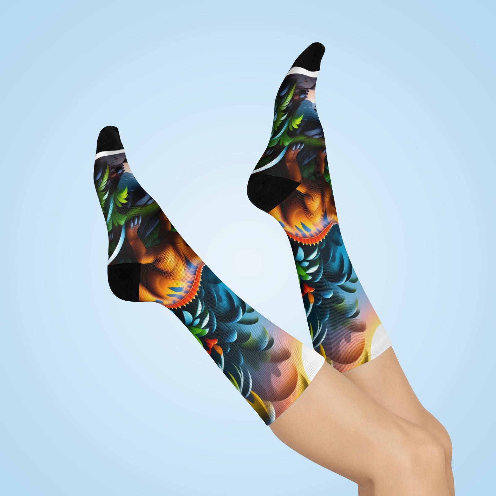 Socks: Dinosaur Crew Socks - Fun & Cozy Footwear