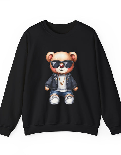 Load image into Gallery viewer, Cool Bear Graphic Sweatshirt - Unisex Crewneck, Comfy Casual Wear, Perfect Gift for Friends, Unique Design for Cozy Days
