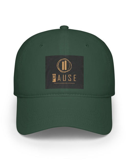 Load image into Gallery viewer, Pause Low Profile Baseball Cap, Relaxed Fit Hat, Casual Headwear, Gift for Him or Her, Everyday Cap, Adjustable Dad Hat
