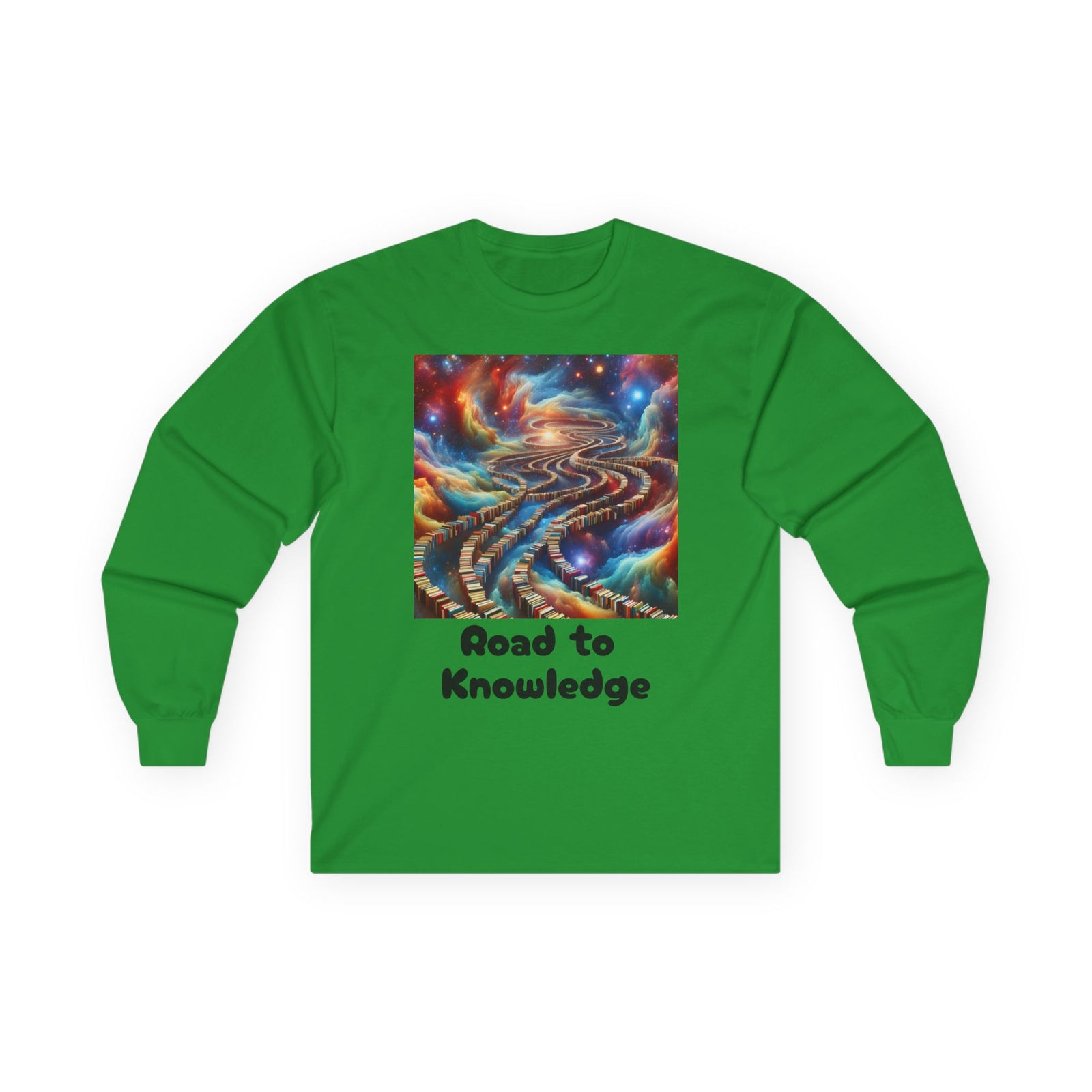 Inspirational Long Sleeve Tee, Road to Knowledge Unisex Shirt, Educational Gift, Casual Wear, Science Tee, Unique Gift Idea