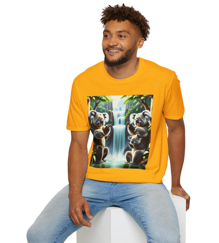 Cute Koala Family Unisex T-Shirt, Animal Lover Gift, Nature Tee, Eco-Friendly Clothing, Wildlife Enthusiast Shirt