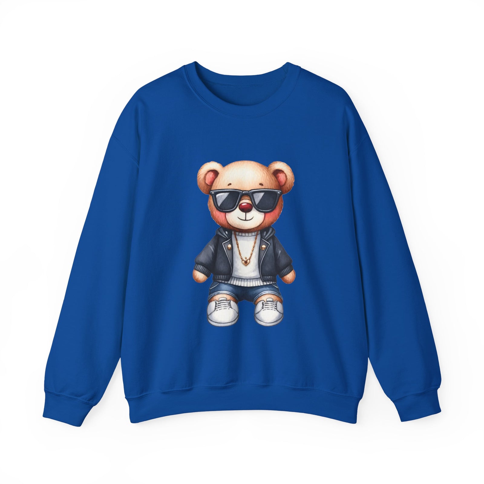 Cool Bear Graphic Sweatshirt - Unisex Crewneck, Comfy Casual Wear, Perfect Gift for Friends, Unique Design for Cozy Days