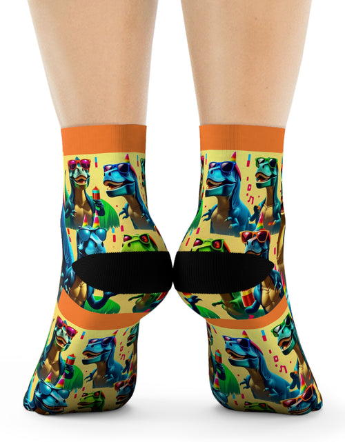Load image into Gallery viewer, Dinosaur Party Crew Socks
