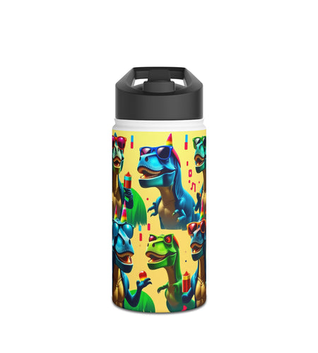 Steel Water Bottle, Dino Party Design