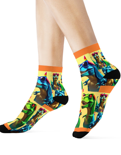 Load image into Gallery viewer, Dinosaur Party Crew Socks
