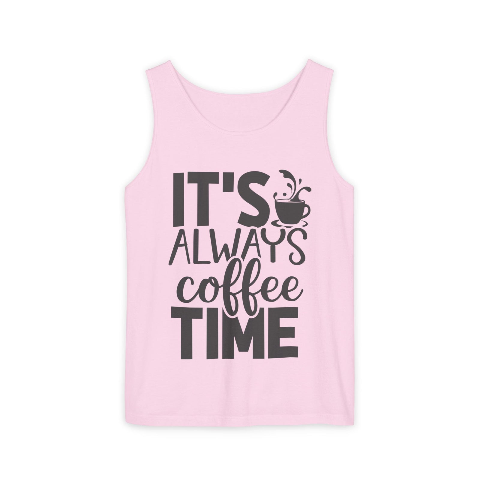 Coffee Time Tank Top, Stylish Unisex Tee, Coffee Lover Gift, Summer Fashion, Relaxed Vibe, Casual Wear