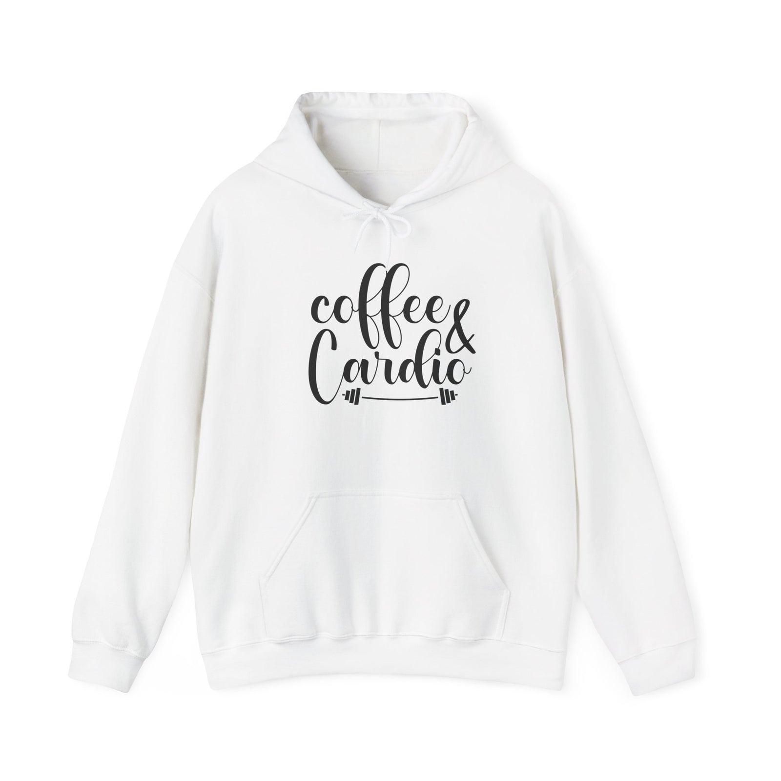 Coffee & Cardio Hoodie, Fitness Sweatshirt, Gym Pullover, Gift for Gym Lovers, Cozy Athletic Wear