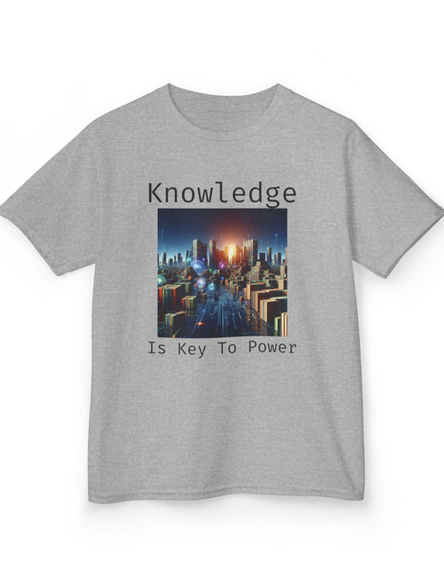 Load image into Gallery viewer, Knowledge Is Key to Power Kids Tee, Inspirational T-Shirt for Youth, Perfect for Back to School, Family Gatherings, Gift for Kids
