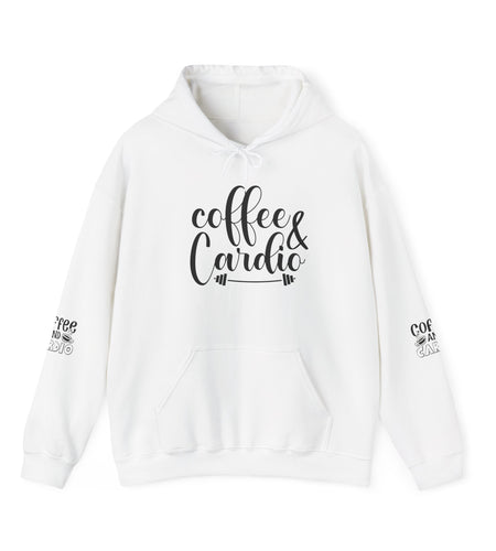 Coffee & Cardio Hoodie, Fitness Sweatshirt, Gym Pullover, Gift for Gym Lovers, Cozy Athletic Wear