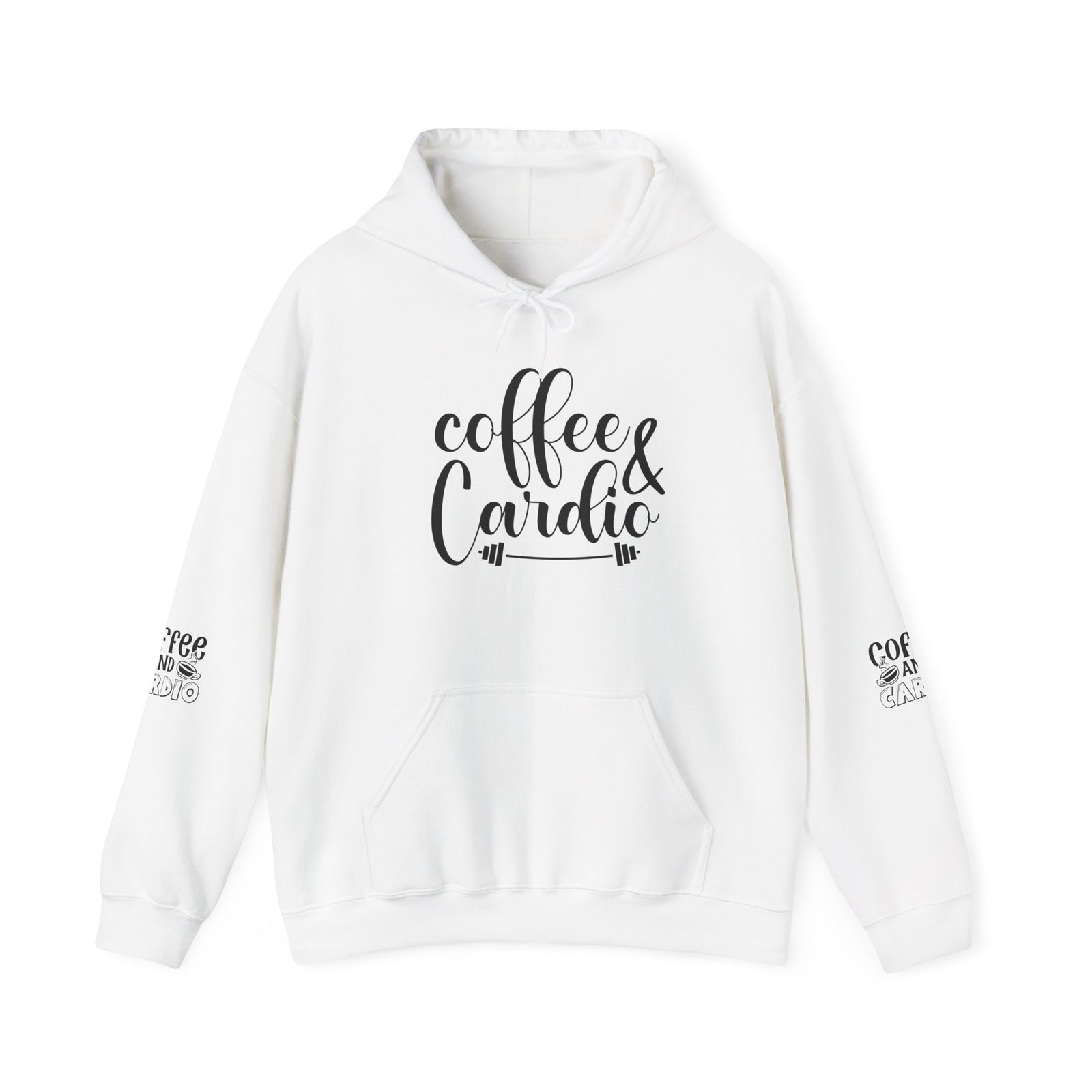 Coffee & Cardio Hoodie, Fitness Sweatshirt, Gym Pullover, Gift for Gym Lovers, Cozy Athletic Wear