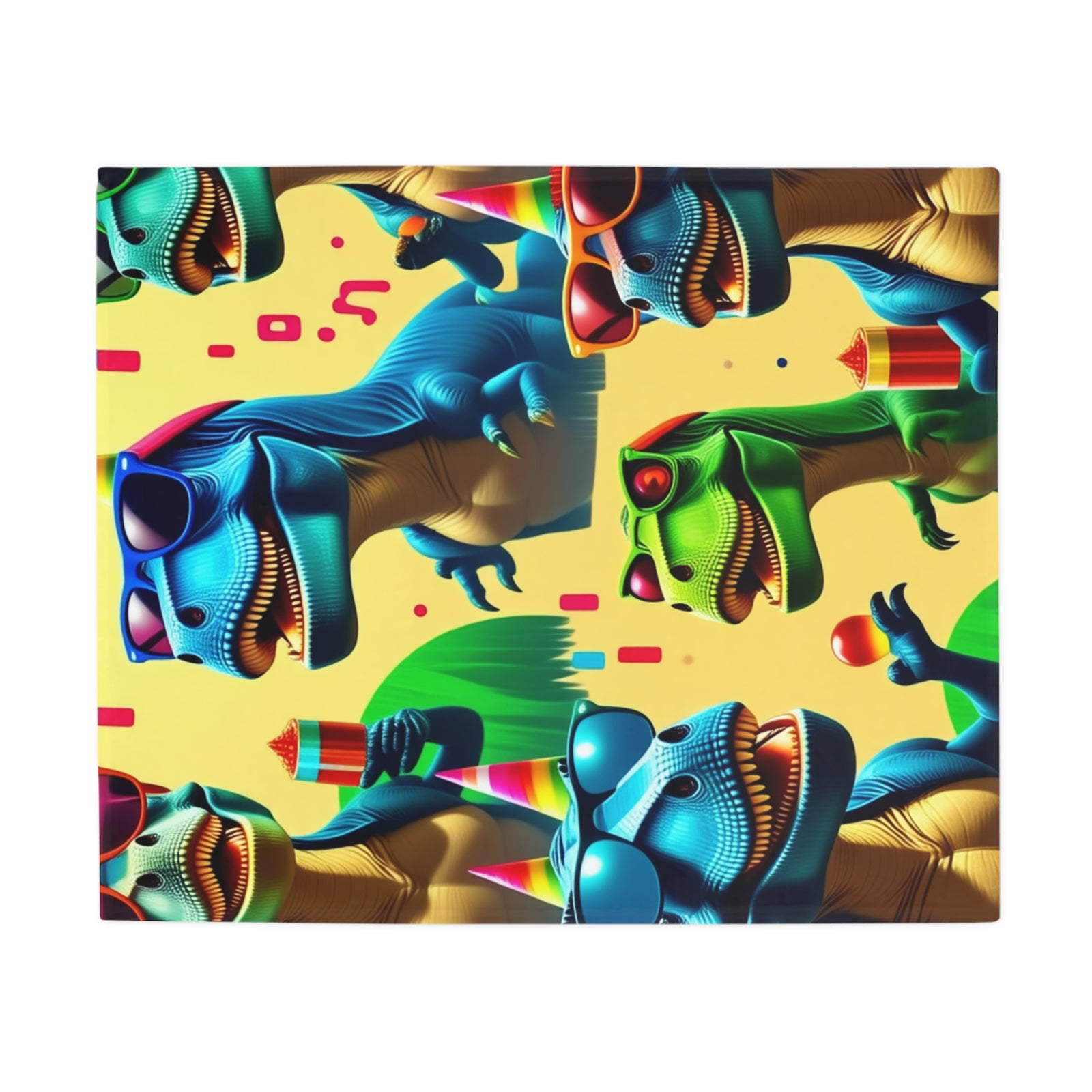 Dinosaur Party Blanket - Plush Fleece