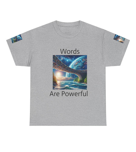 Inspirational Universe T-Shirt - 'Words Are Powerful' Graphic - Motivational Gift for Dreamers, Writers, and Creators, Casual Wear, [...]