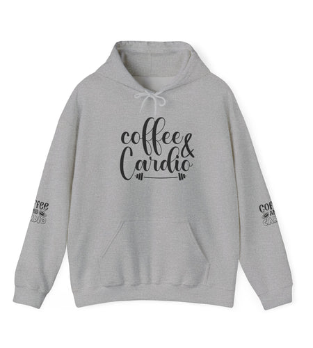 Coffee & Cardio Hoodie, Fitness Sweatshirt, Gym Pullover, Gift for Gym Lovers, Cozy Athletic Wear
