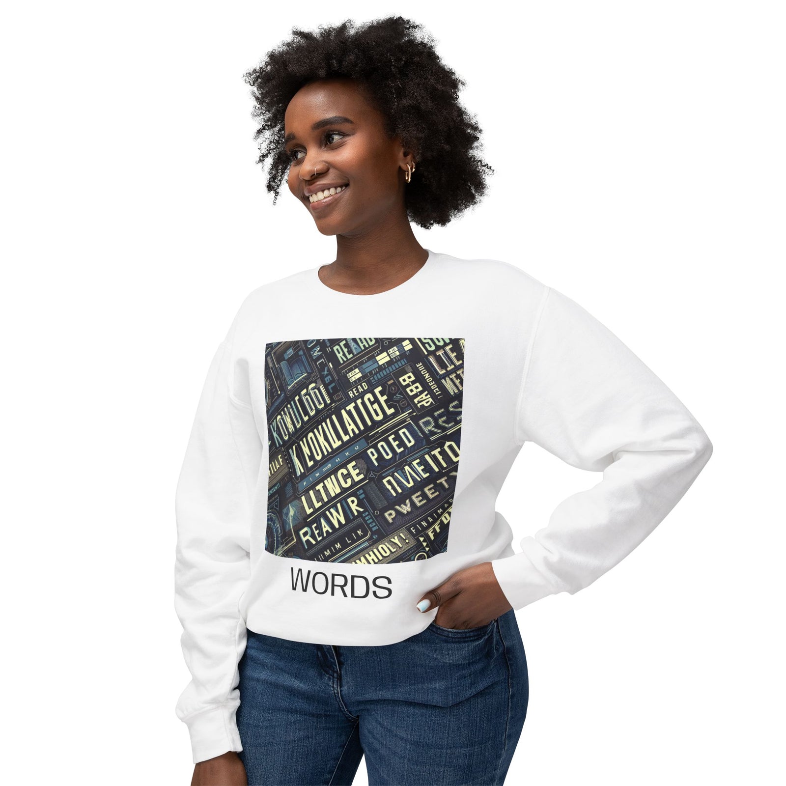 Knowledge Is Power Unisex Lightweight Crewneck Sweatshirt, Casual Wear, Gift for Students, Motivational Apparel, Educational Fashion