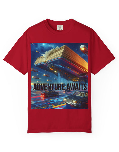 Load image into Gallery viewer, Adventure Awaits T-shirt for Book Lovers
