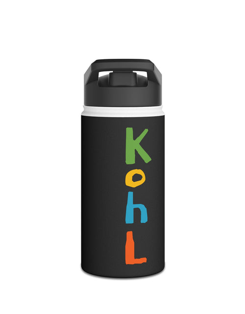 Load image into Gallery viewer, Steel Water Bottle, Dino Party Design
