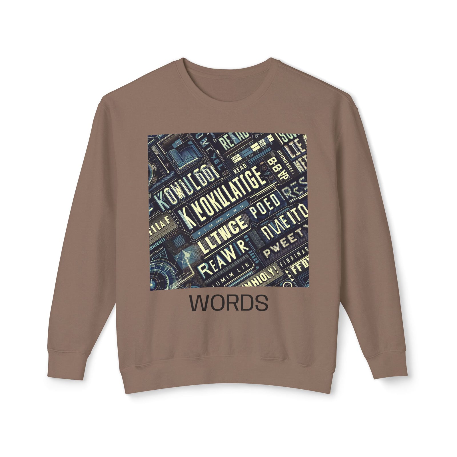 Knowledge Is Power Unisex Lightweight Crewneck Sweatshirt, Casual Wear, Gift for Students, Motivational Apparel, Educational Fashion