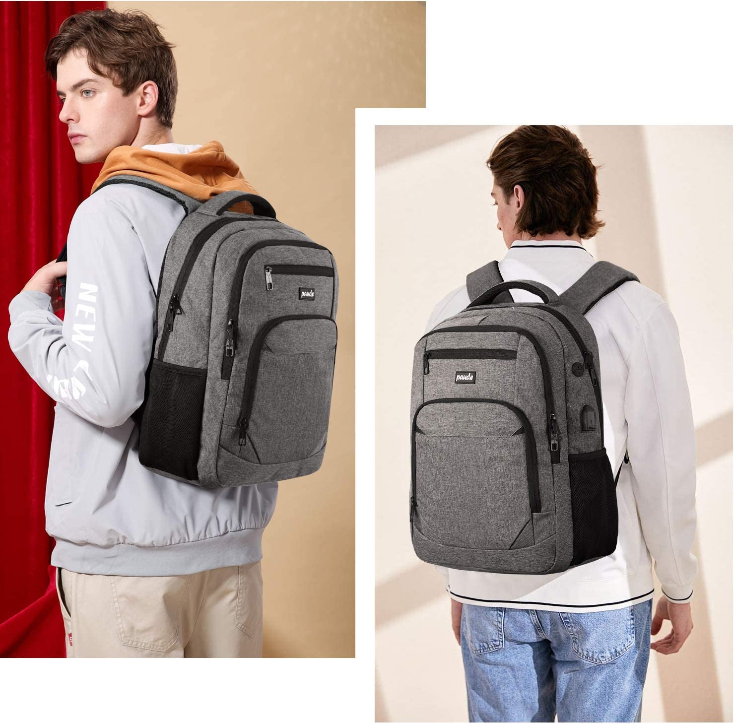 Backpack for Men and Women,17.3 Inch School Backpack for Teens,Laptop Backpack with USB Charging Port for Business College Travel